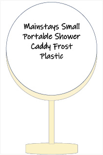 Mainstays Small Portable Shower Caddy Frost Plastic